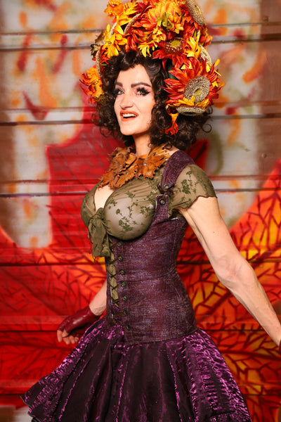 21. Greta Corset in Plum Texture - The Fall Fabulosity! Collection
