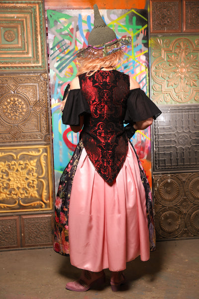11. Tulip Skirt *39" length* in Pink Twilight Enchantment w/Pink Back - The Sacred Metamorphosis Collection