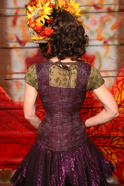 21. Greta Corset in Plum Texture - The Fall Fabulosity! Collection
