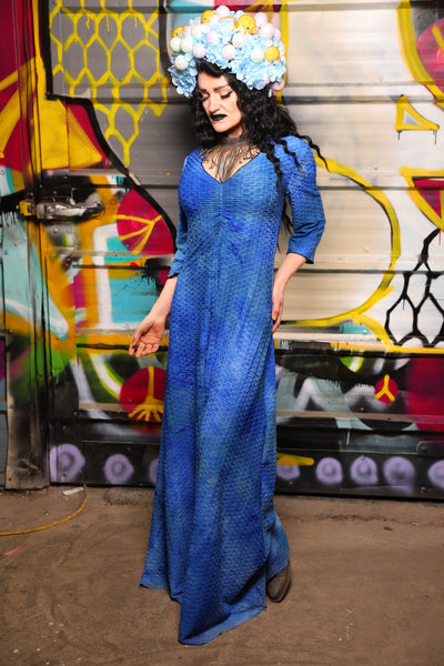 12. Dress in Sapphire Stretch Spandex - The Dark Waters Collection