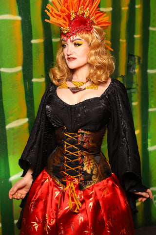 Wench Corset in Firecracker Medallion - The Eternal Flame Collection