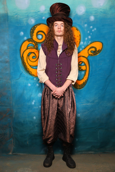 Side Tie Pirate Pants in Cocoa Pintuck - The "Wanders & Wayfinders" Collection