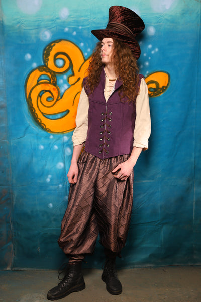 Side Tie Pirate Pants in Cocoa Pintuck - The "Wanders & Wayfinders" Collection
