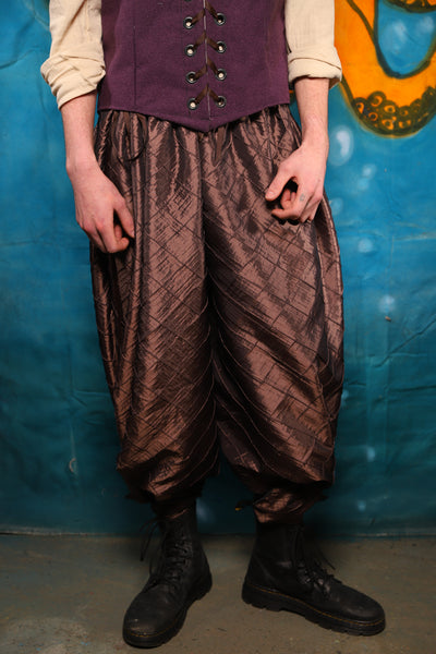 Side Tie Pirate Pants in Cocoa Pintuck - The "Wanders & Wayfinders" Collection