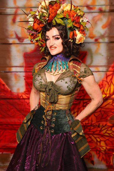 10. Cropped Vixen w/hardware *AND POCKETS* in Cider Mill Plaid with Ivy Lane Stripe Pockets - The Fall Fabulosity! Collection