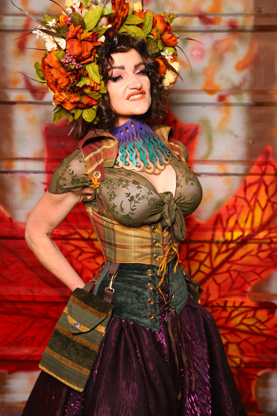 10. Cropped Vixen w/hardware *AND POCKETS* in Cider Mill Plaid with Ivy Lane Stripe Pockets - The Fall Fabulosity! Collection