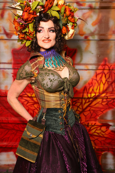 10. Cropped Vixen w/hardware *AND POCKETS* in Cider Mill Plaid with Ivy Lane Stripe Pockets - The Fall Fabulosity! Collection