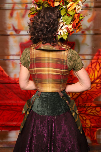 10. Cropped Vixen w/hardware *AND POCKETS* in Cider Mill Plaid with Ivy Lane Stripe Pockets - The Fall Fabulosity! Collection