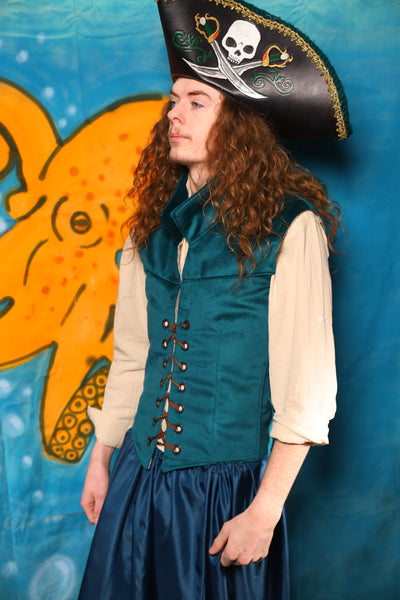 Men's Flynn Vest in Teal Velvet - The "Wanders & Wayfinders" Collection