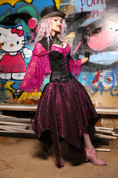07. Fairy Skirt in Plum Crushed Shimmer - The Amaranth & Aster Collection