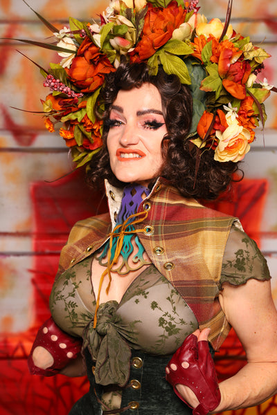 04. Cropped Lace-Up Vest in Cider Mill Plaid - The Fall Fabulosity! Collection