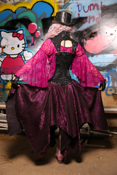 07. Fairy Skirt in Plum Crushed Shimmer - The Amaranth & Aster Collection