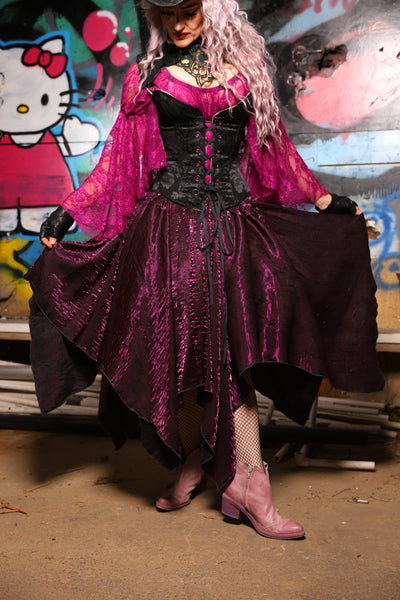 07. Fairy Skirt in Plum Crushed Shimmer - The Amaranth & Aster Collection
