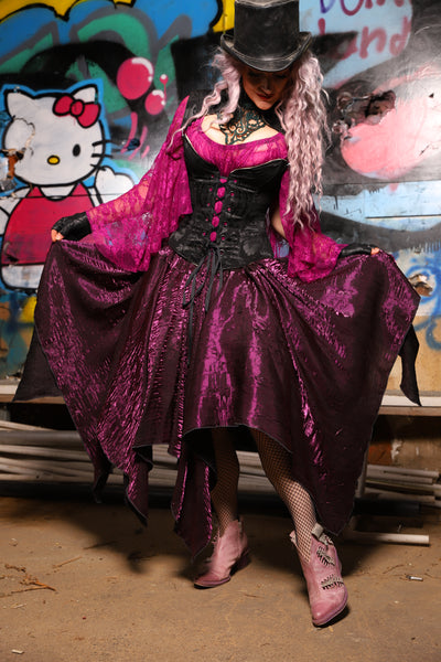 07. Fairy Skirt in Plum Crushed Shimmer - The Amaranth & Aster Collection