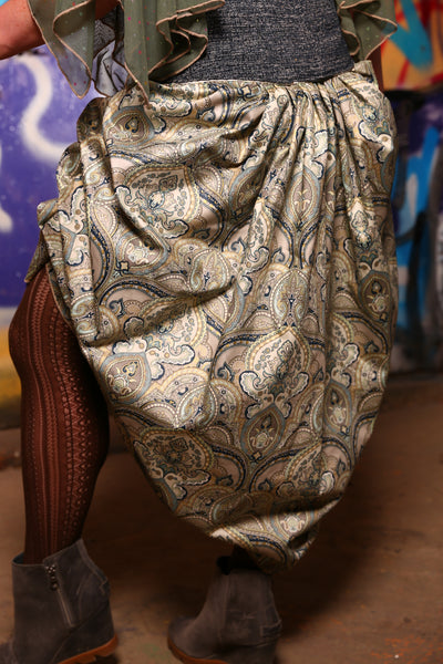 Set #06 "Vintage Modern Blues" Overbust Voyager Corset + Swoon Skirt - The Kit & Caboodle Collection