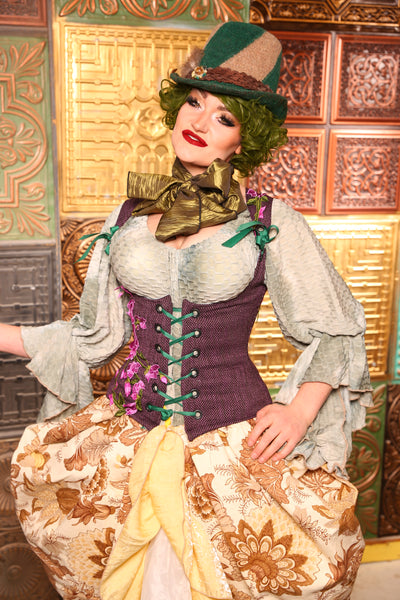 Petite Vixen Corset in"Mother Earth" with Floral Applique - Day 7 "12 Days of Christmas" 2024