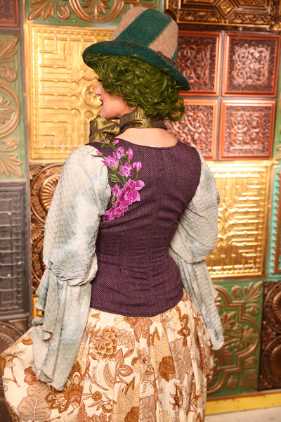 Petite Vixen Corset in"Mother Earth" with Floral Applique - Day 7 "12 Days of Christmas" 2024