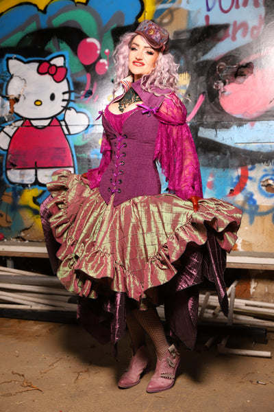 12. Mini Fairy Skirt w/ruffle in Embrace Pintuck - The Amaranth & Aster Collection