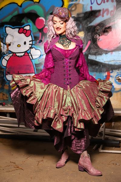 12. Mini Fairy Skirt w/ruffle in Embrace Pintuck - The Amaranth & Aster Collection