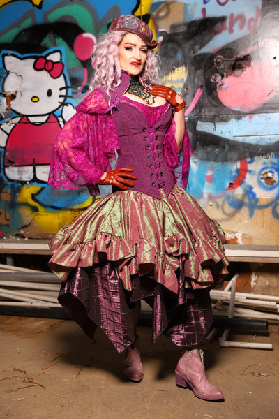 12. Mini Fairy Skirt w/ruffle in Embrace Pintuck - The Amaranth & Aster Collection
