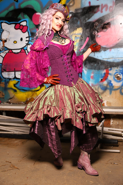 12. Mini Fairy Skirt w/ruffle in Embrace Pintuck - The Amaranth & Aster Collection