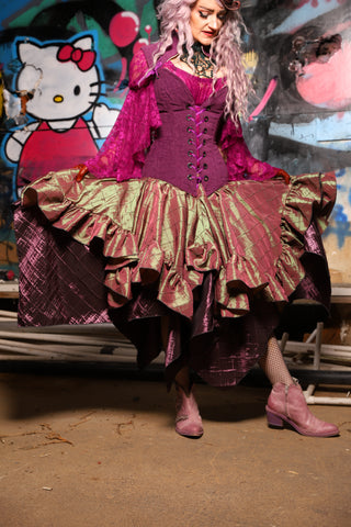 12. Mini Fairy Skirt w/ruffle in Embrace Pintuck - The Amaranth & Aster Collection
