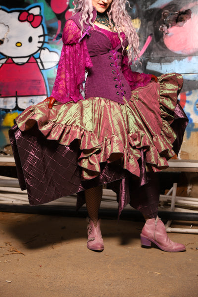 12. Mini Fairy Skirt w/ruffle in Embrace Pintuck - The Amaranth & Aster Collection