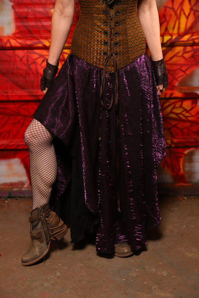 02. Crescent Skirt in Plum Crushed Shimmer - The Fall Fabulosity! Collection
