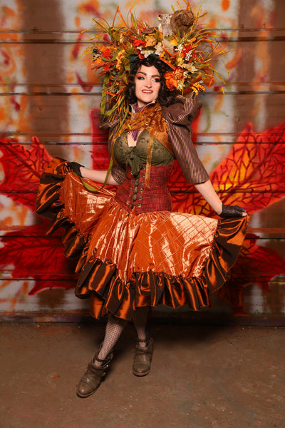 27. Mini Fairy Skirt in Pumpkin Pintuck with Ruffle - The Fall Fabulosity! Collection