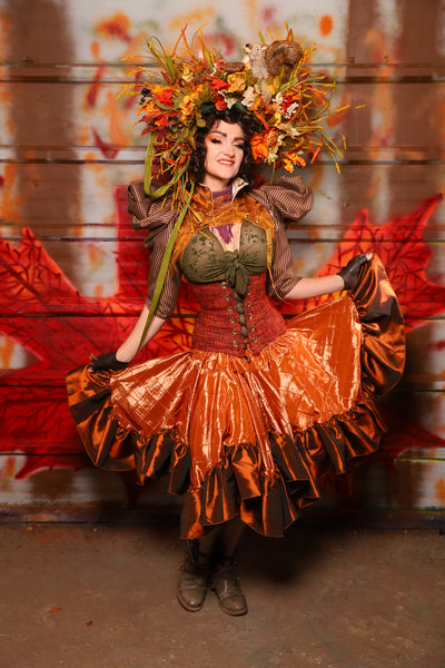 27. Mini Fairy Skirt in Pumpkin Pintuck with Ruffle - The Fall Fabulosity! Collection