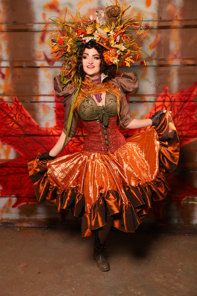 27. Mini Fairy Skirt in Pumpkin Pintuck with Ruffle - The Fall Fabulosity! Collection