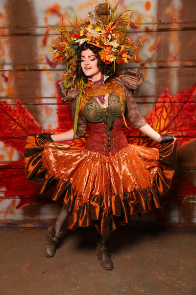 27. Mini Fairy Skirt in Pumpkin Pintuck with Ruffle - The Fall Fabulosity! Collection