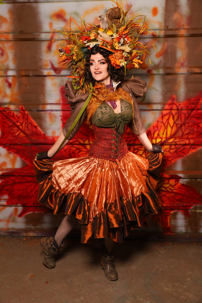 27. Mini Fairy Skirt in Pumpkin Pintuck with Ruffle - The Fall Fabulosity! Collection