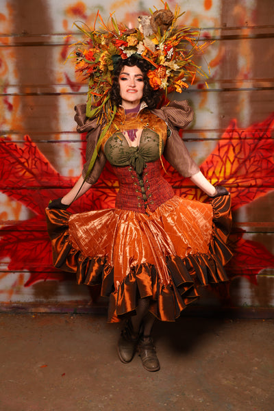 27. Mini Fairy Skirt in Pumpkin Pintuck with Ruffle - The Fall Fabulosity! Collection