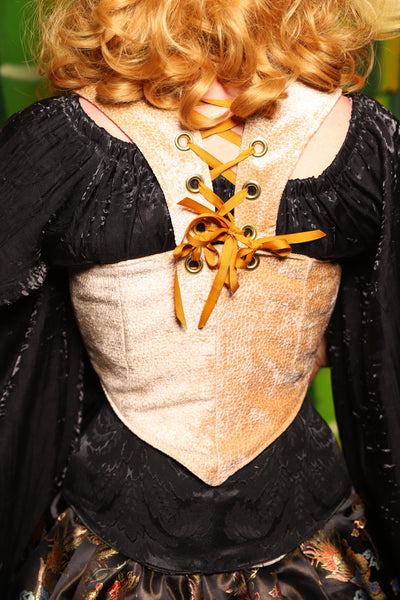 Cropped Overbust Voyager in Champagne Scales *Order by Bust Measurement* - The Eternal Flame Collection