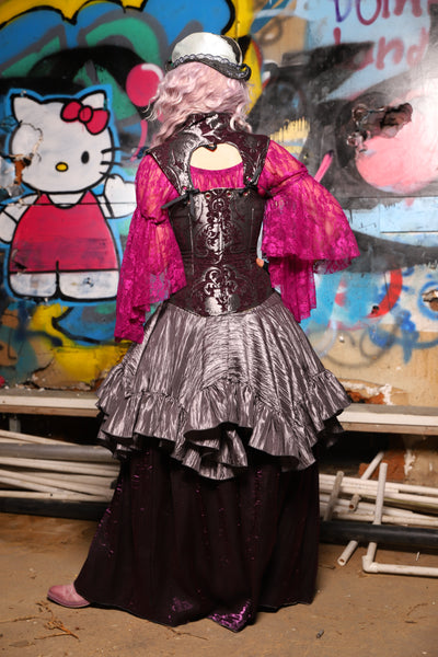 14. Mini Fairy Skirt w/ruffle in Silver Ripple - The Amaranth & Aster Collection