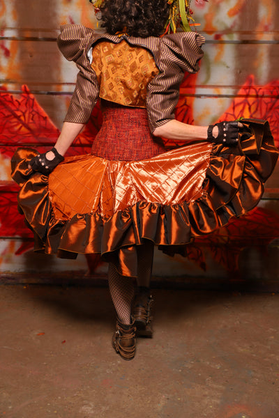 27. Mini Fairy Skirt in Pumpkin Pintuck with Ruffle - The Fall Fabulosity! Collection