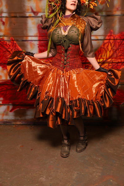 27. Mini Fairy Skirt in Pumpkin Pintuck with Ruffle - The Fall Fabulosity! Collection