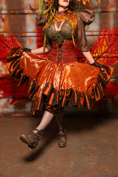 27. Mini Fairy Skirt in Pumpkin Pintuck with Ruffle - The Fall Fabulosity! Collection