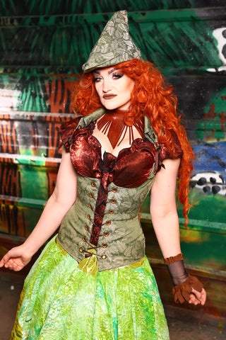 Vixen w/ Fold Over Collar in It's Not Easy Being Green - "Tadpoles & Toadstools" Collection #60