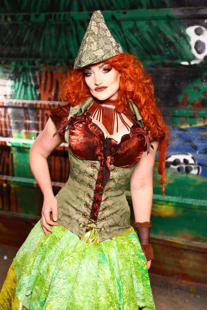 Green Skeleton Fairy Underbust Corset