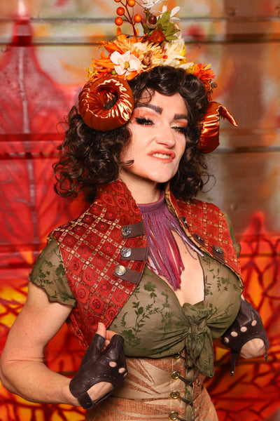 35. Sgt Pepper Vest in Persimmon Square -  The Fall Fabulosity! Collection