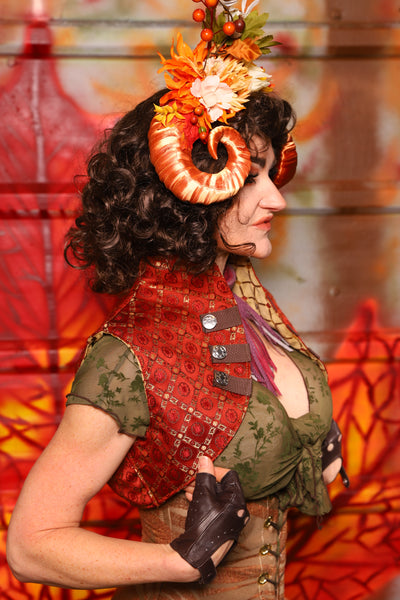 35. Sgt Pepper Vest in Persimmon Square -  The Fall Fabulosity! Collection