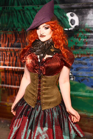 Torian Corset in Sage Maiden -"Tadpoles & Toadstools" Collection #55