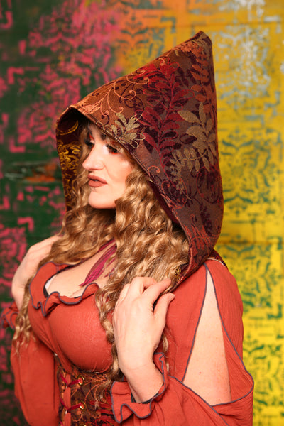 Detachable Hood in Entangled Vines #20 - Cider & Cinders Collection