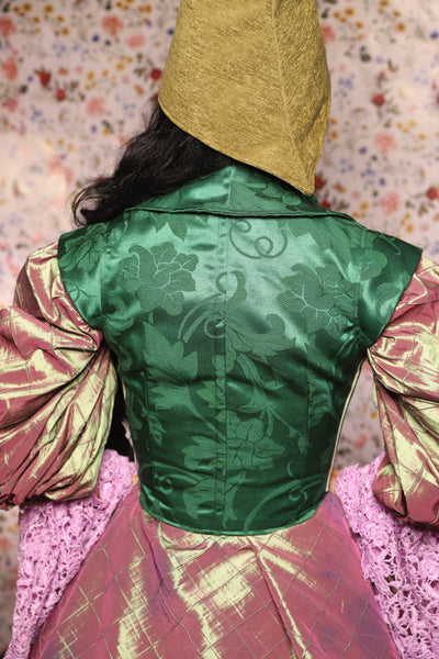 Guinevere II Bodice in Shamrock Damask - The Tudor Tidings Collection