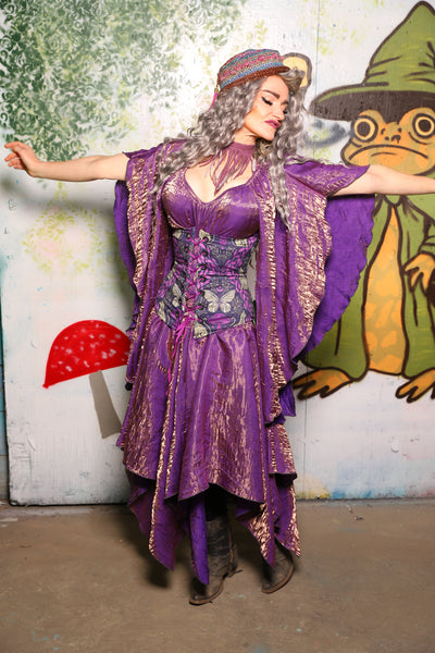 Fairy Skirt in Two Tone Purple Sea Sunset Iridescent - Spooky Saturday Part 6
