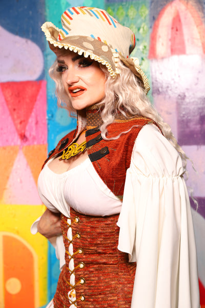 25. Sgt Pepper Vest in Wandering Sun Patchwork - The World of Laughter and Hopes Collection