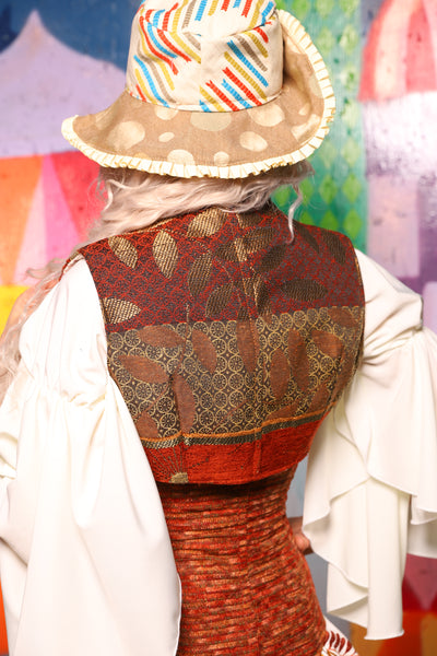 25. Sgt Pepper Vest in Wandering Sun Patchwork - The World of Laughter and Hopes Collection