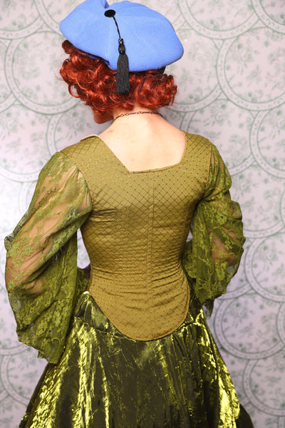 17. Elizabethan Corset In Olive Diamond - The Tudor Tarot Collection